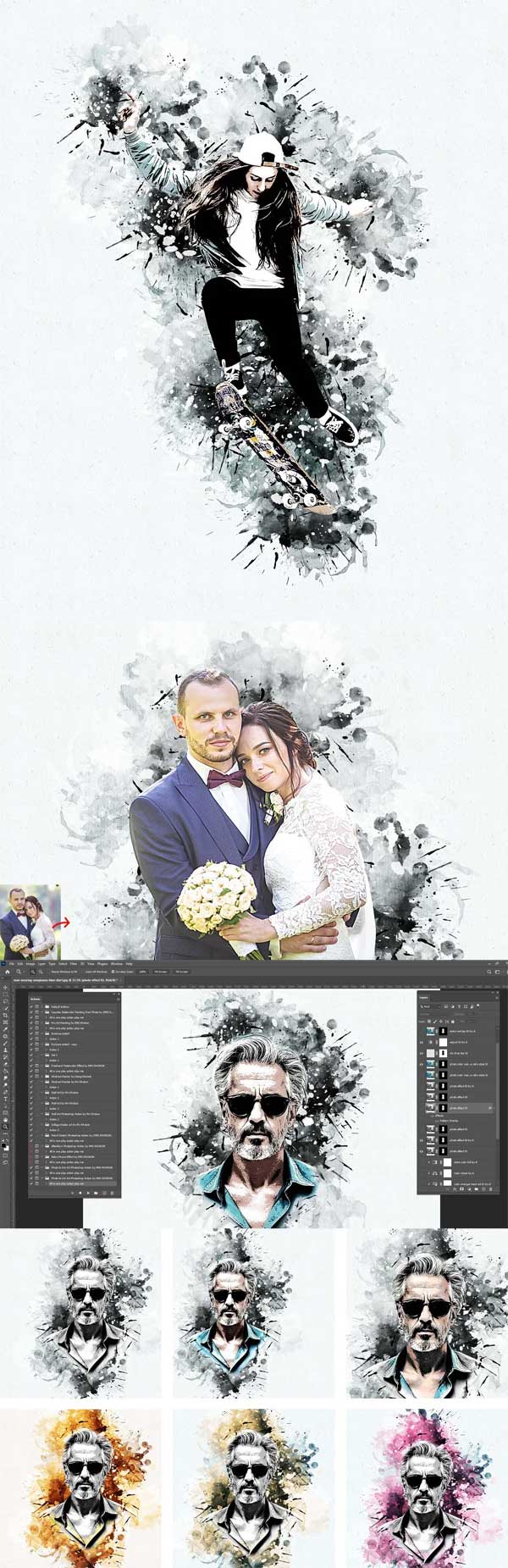 Photo To Ink Art Photoshop Action Photo To Ink Art Photoshop Action