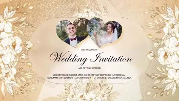 Golden Wedding Invitation Project For After Effects