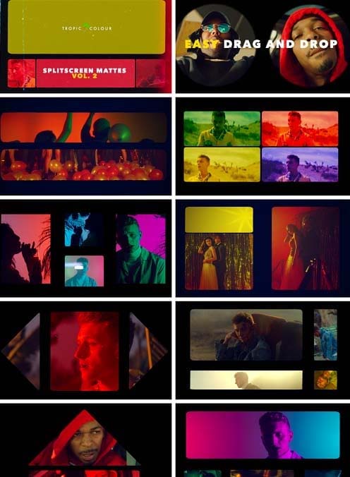 Tropic Colour – Split Screen Film Mattes Vol 02