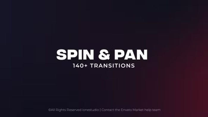 140+ Spin & Pan Transitions For After Effects