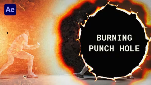 Burning Punch Hole Transitions After Effects