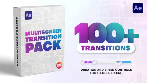 Multiscreen Transitions Pack For After Effects