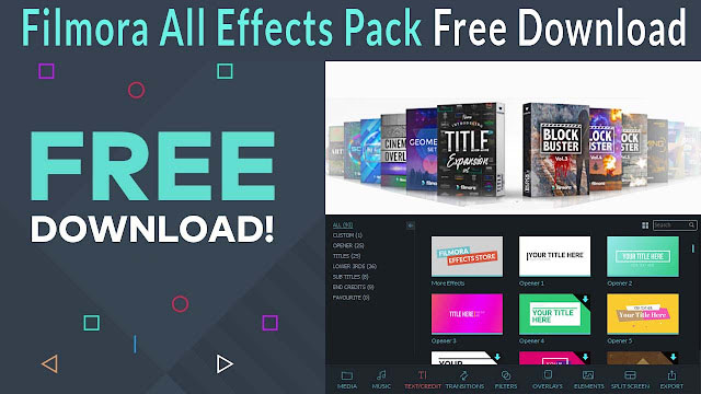 Wondershare Filmora All Effects Pack Free Download